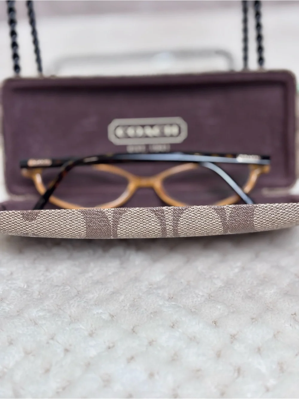 Coach Melissa (516) Tortoise Oval Eyeglasses w/Rx Lenses, Coach Case Included